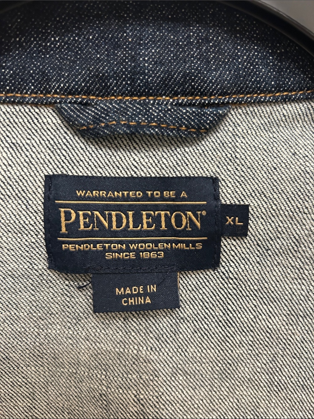 Pendleton Dark Indigo Denim Jacket - Picture 2 of 3